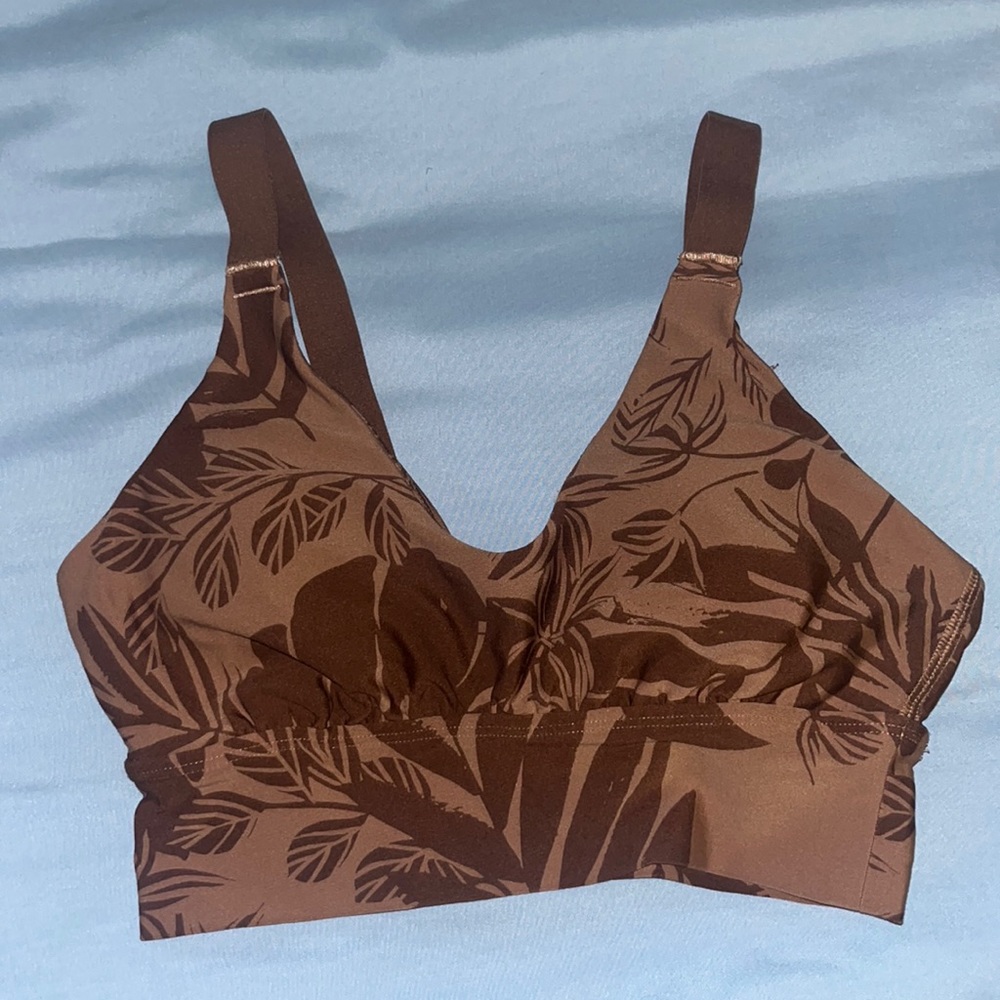 Aerie Brown Leaf Sports Bra
